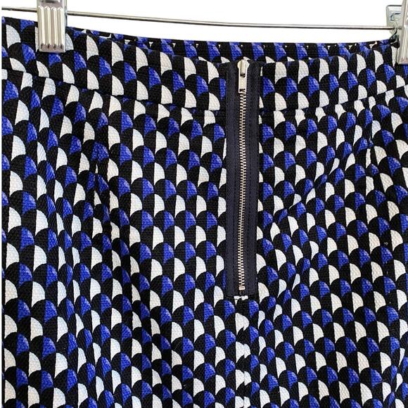J. Crew Jet Set Geo Print Cotton Canvas Mini Skirt Lined Blue/White 8 - Picture 10 of 13